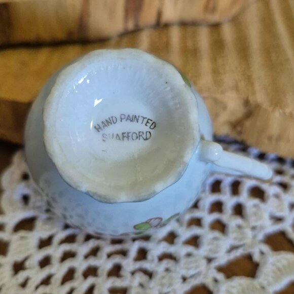 SHAFFORD Mini Porcelain Tea Cup Pink Black - Picture 4 of 8